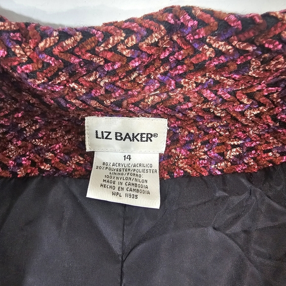 Liz Baker Women's Burgundy Blazer - Picture 6 of 13